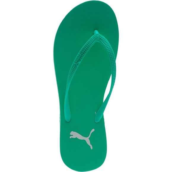 PUMA WOMEN’S FIRST FLIP FLOPS - ENERGY GREEN SIZE 8.5 (NEW WITH TAGS) - Picture 2 of 5